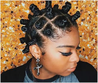 20 beautiful Bantu knots hairstyles on short hair Tuko.co.ke