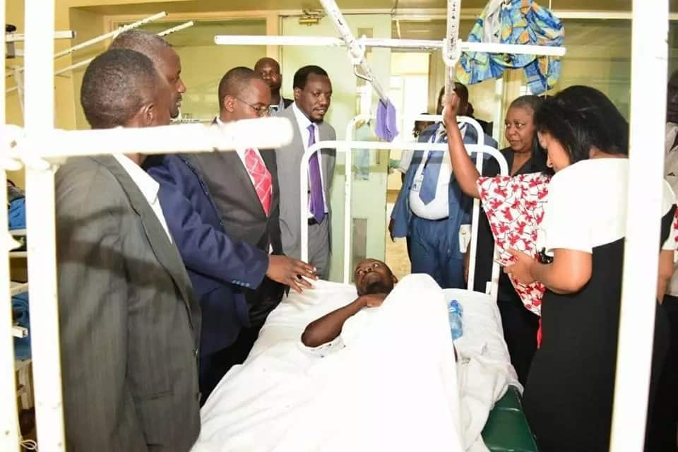 NASA leaders visit die-hard supporter who was run-over by a car during protests