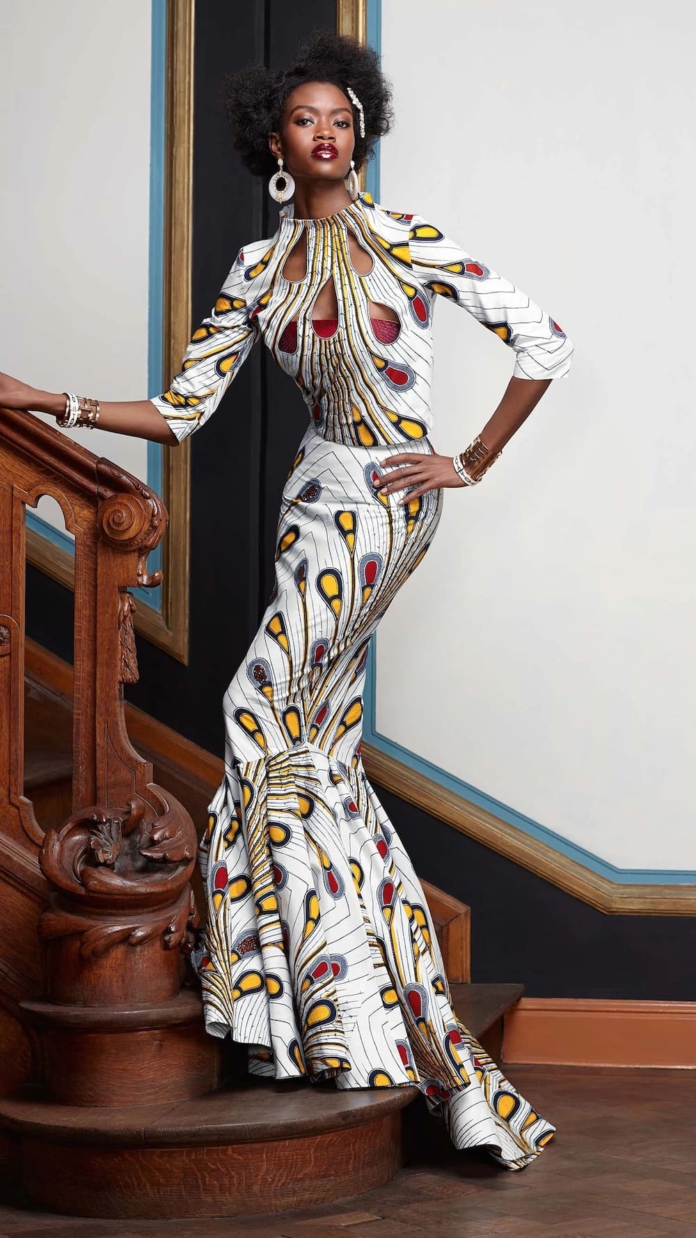 african print elegant dresses, african print skirts and dresses, african print and chiffon dresses