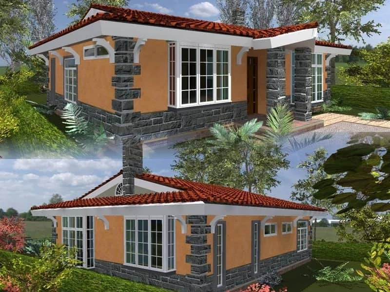 Simple two bedroom house plans in Kenya Tuko.co.ke