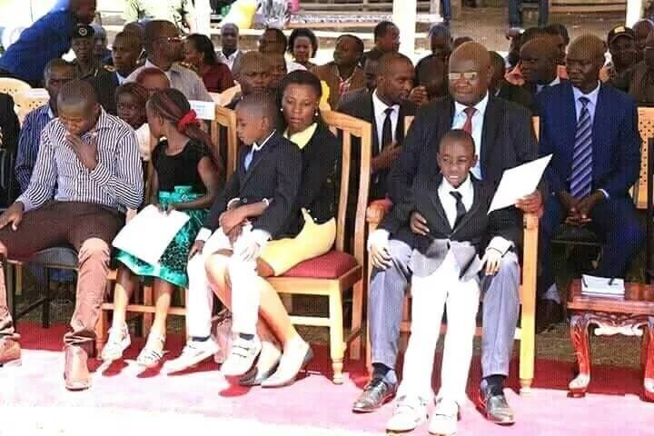 Viral photos of Bungoma governor poor sitting arrangement with family at public function irks residents