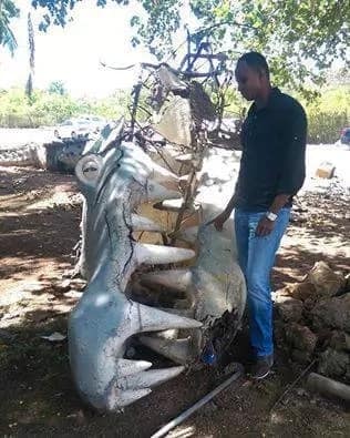 Photos: Iconic Mombasa's Mamba Village statue destroyed