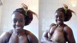 Photos of female Kenyan body builder that will leave you very confused about her gender