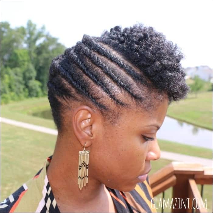 Easy braided hairstyles for short black hair 