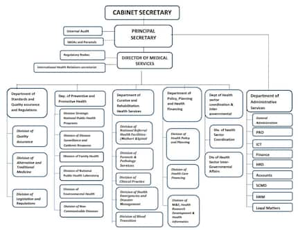 Ministry of Health Kenya Organizational Structure - Tuko.co.ke