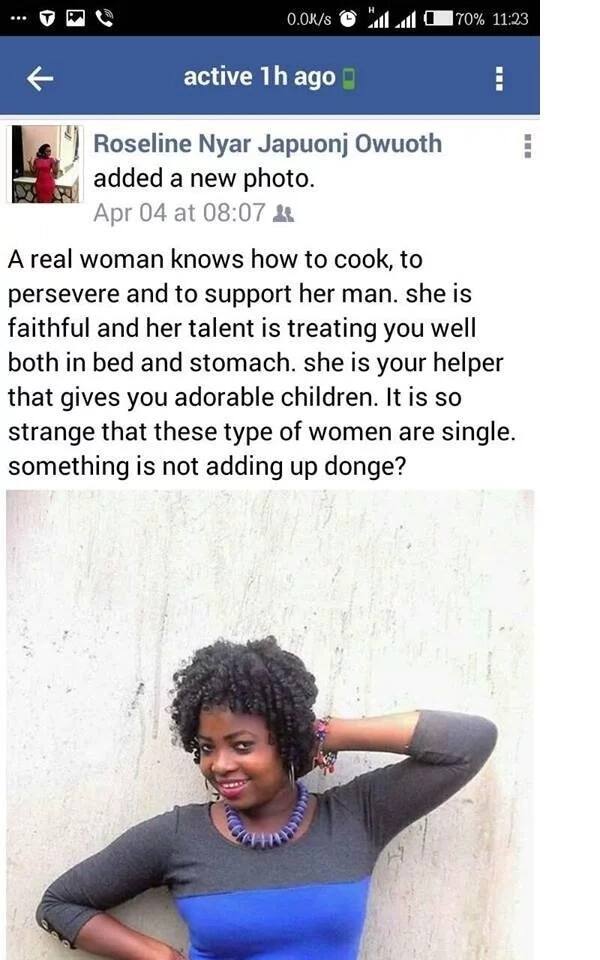 Curvy Kenyan girl DESPERATELY begs many on Facebook to date and marry