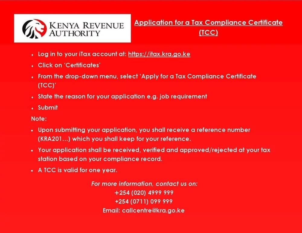 KRA tax compliance certificate