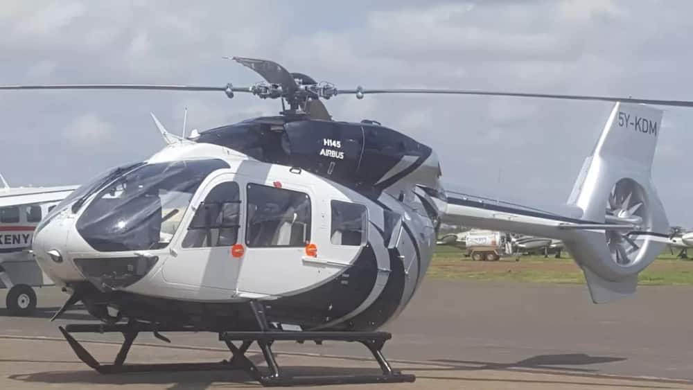 William Ruto's military-like chopper arrives in Kenya after customisation