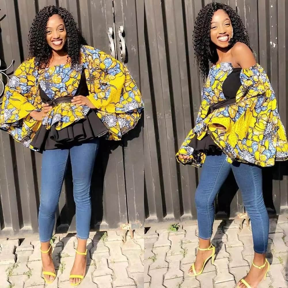 Off-shoulder Ankara tops