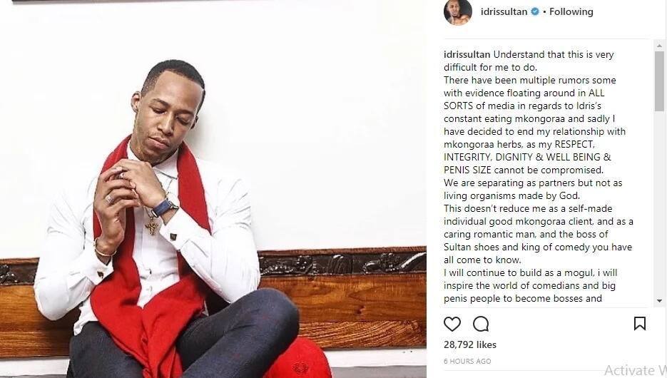 Aliyekuwa mpenzi wa Wema sepetu Idriss Sultan 'ashangilia' baada Zari kumtema Diamond