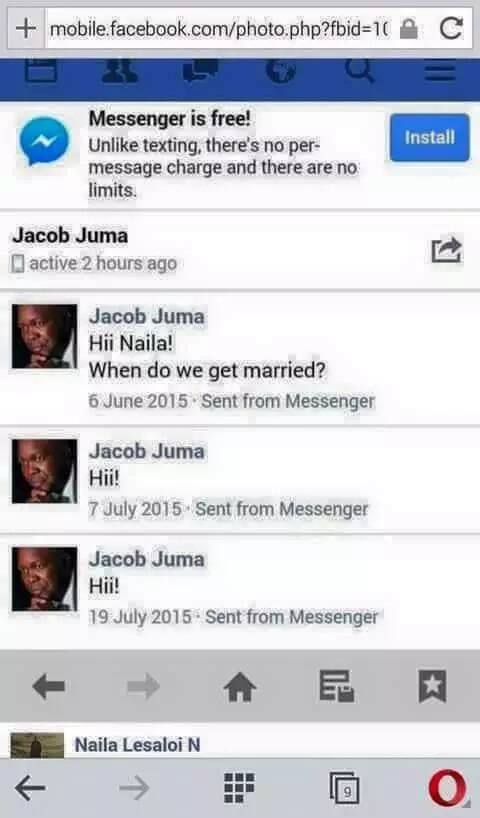 See screenshots of the moment Jacob Juma asks a lady to go to his house