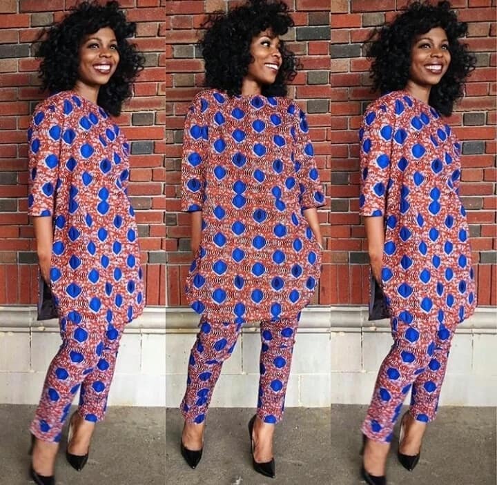 Ankara top and store trouser for ladies