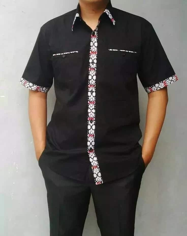 Male kitenge clearance shirt