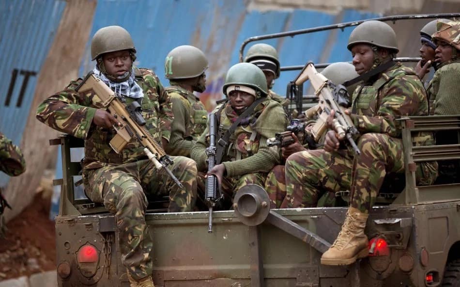 The FN SCAR rifle that is only used by Kenyan forces in Africa