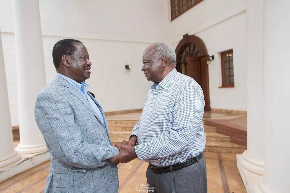 Raila Odinga holds a yet again rare meeting with retired President Mwai Kibaki