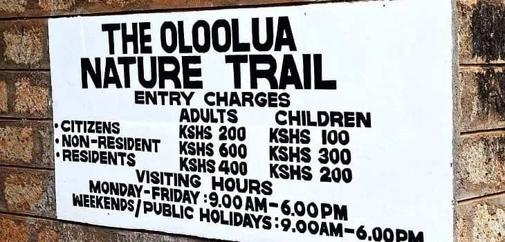 Oloolua Nature Trail: Prices