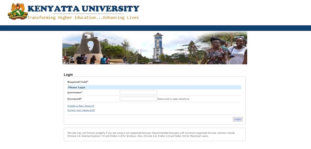 Kenyatta University Student Portal