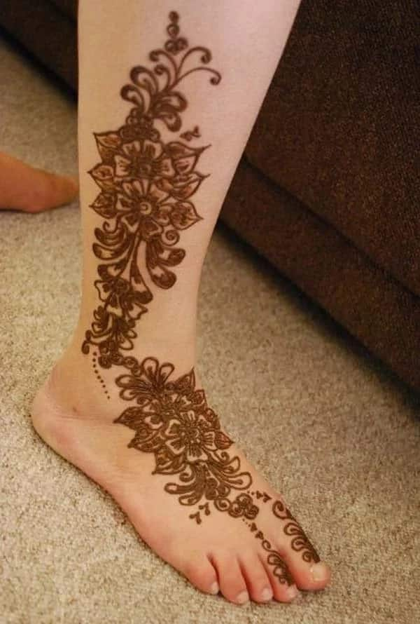 100+ Best Latest & Trending Leg Mehndi Designs Ideas