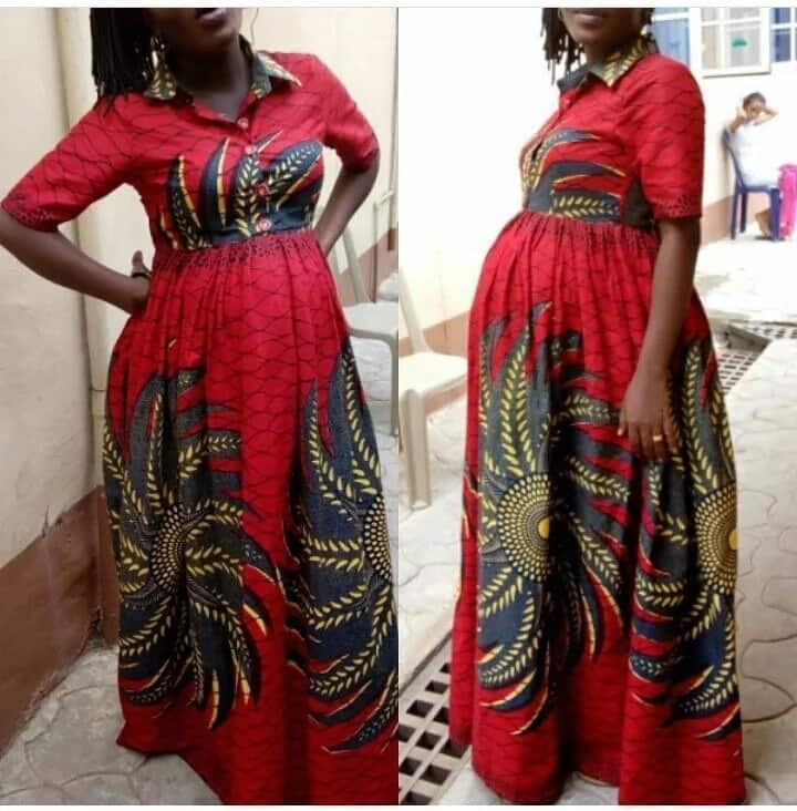 Pregnant ankara best sale gown style