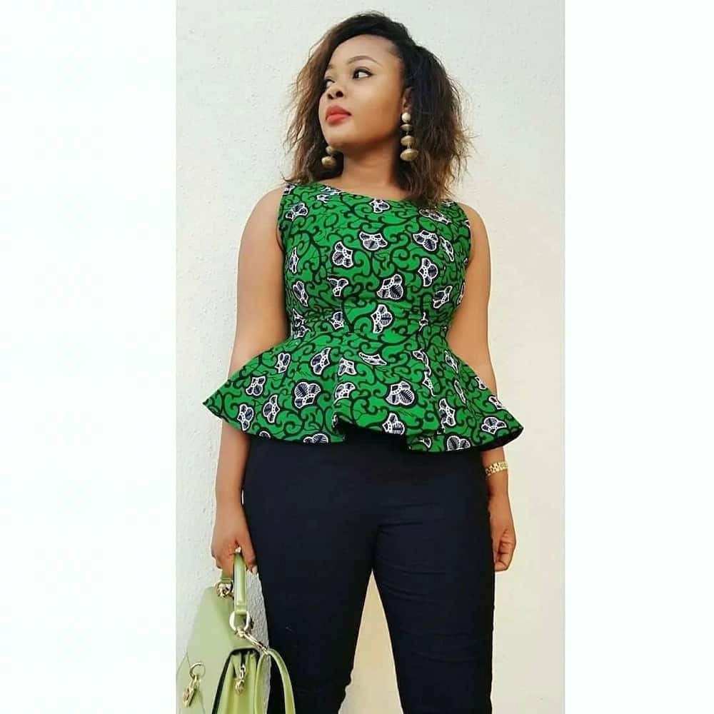 Kitenge blouse designs for ladies