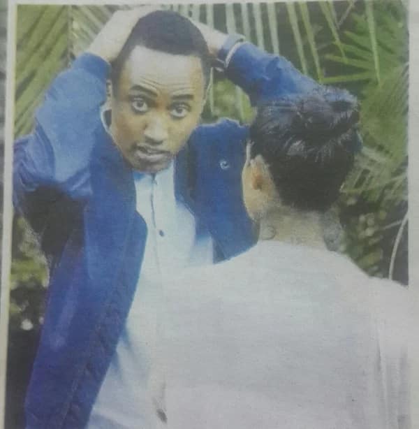 Uhuru's son, Muhoho Kenyatta smokes with his rumored girlfriend (photos)