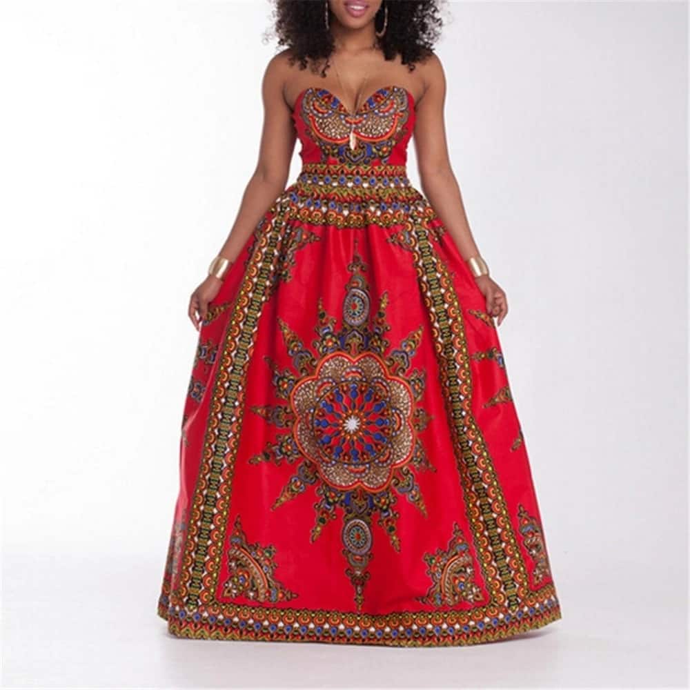 Kitenge designs for long dresses - maxi