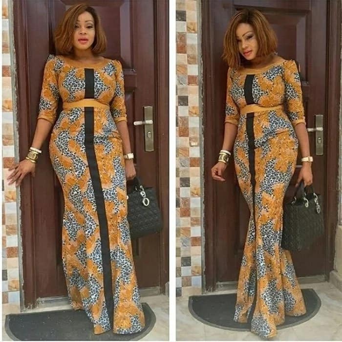 ankara styles straight gown