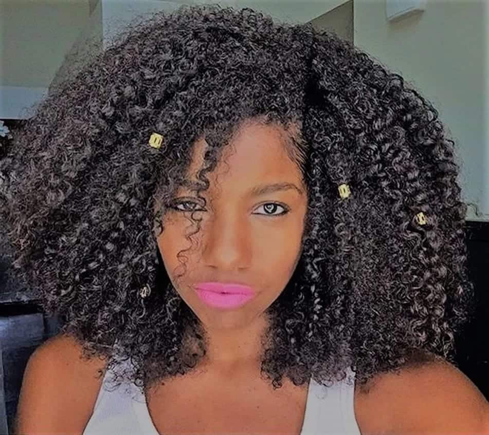 Curly hairstyles with braids