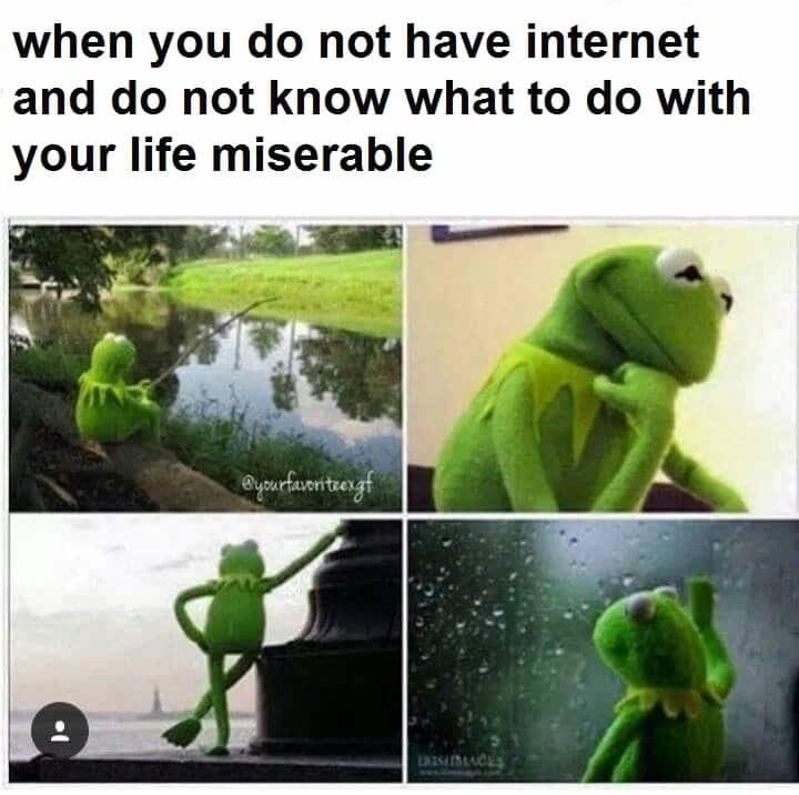 Funny memes about life without internet