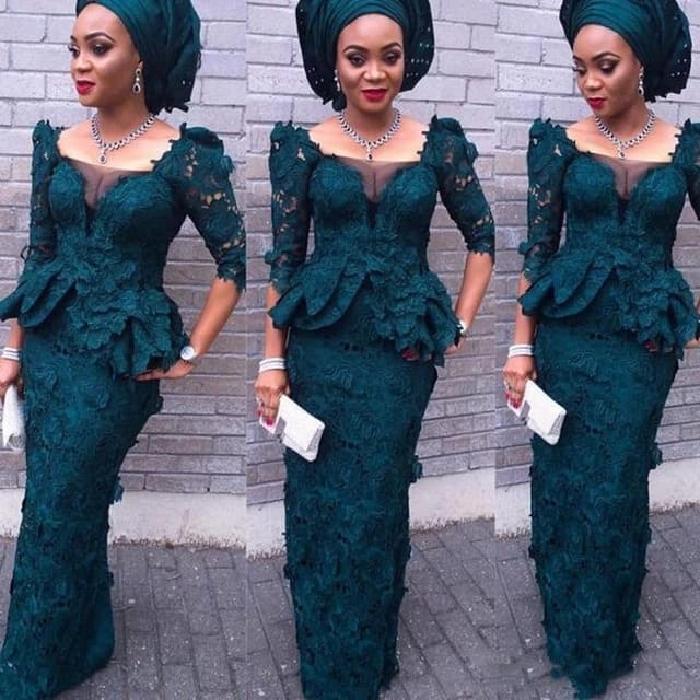 Nigerian lace dress clearance designs