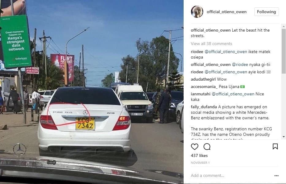 Meet the Luo man who turned Kenyans' heads with his customized Mercedes Benz, complete with his name