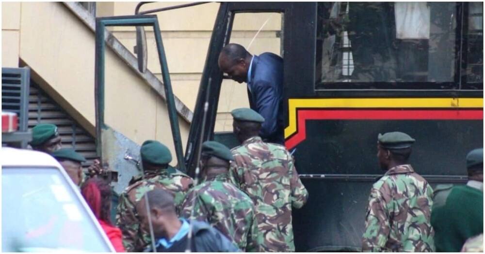 Governor Okoth Obado returns to court on bus used to transport prisoners