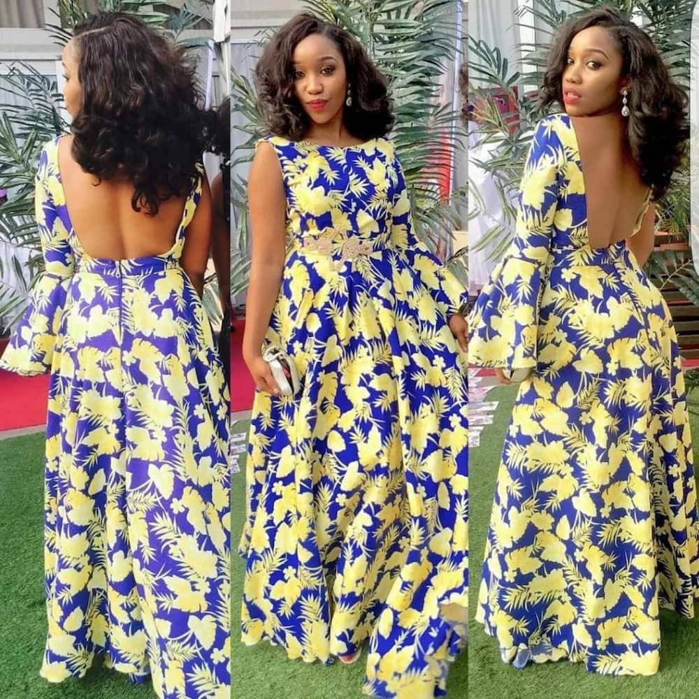 African Maxi Dress, African Shirt Dress, Ankara Maxi Dress, Floral Shirt  Dress, Floral Maxi Dress, Bell Sleeves Dress, Fit and Flare Dress 