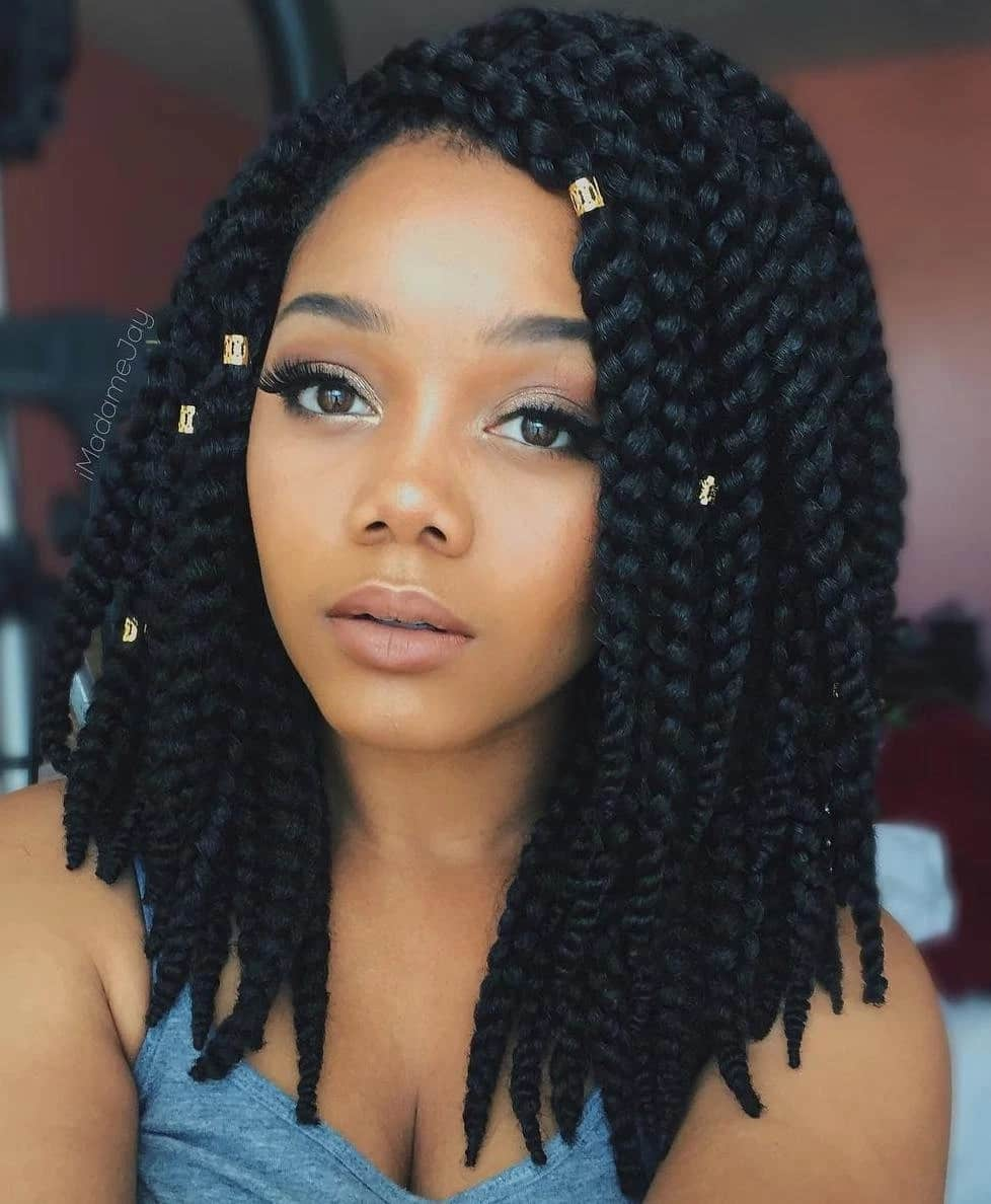 Trendy short box braids styles 