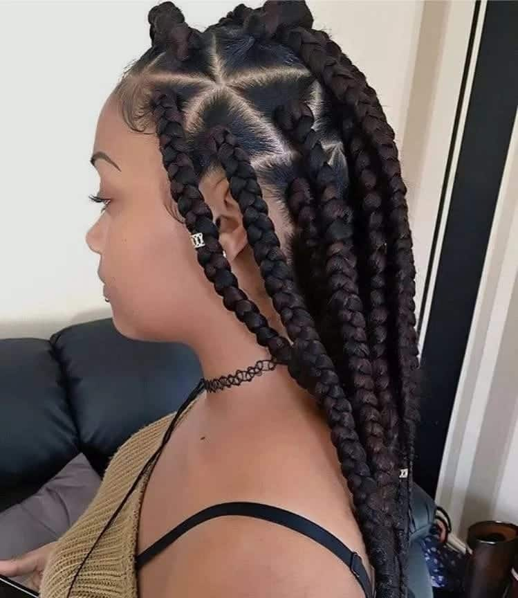 42 Chunky Cool Jumbo Box Braids Styles in Every Length