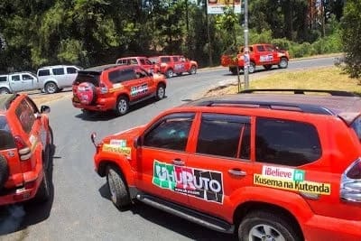 Cars that Uhuru allies will use during Jubilee Party launch