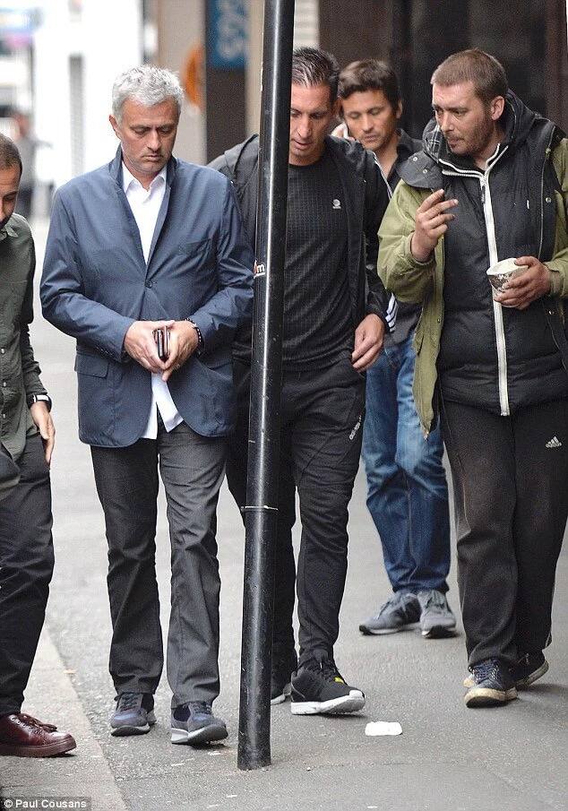 José Mourinho spotted out and about in London with an Ermenegildo