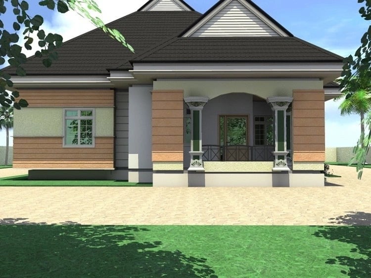 Low budget modern 3 bedroom house design Tuko.co.ke