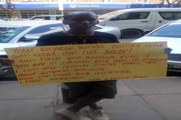 Young man THREATENS to HACK Safaricom if not given a job (Photo)