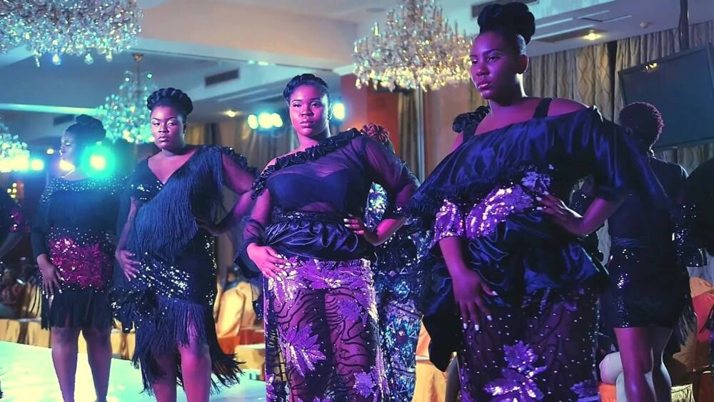Some of the plus-size models at the show. Photo: BBC Africa