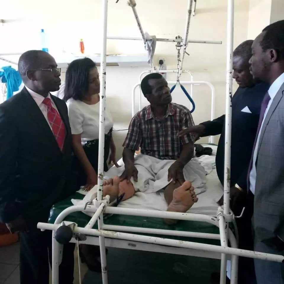 NASA leaders visit die-hard supporter who was run-over by a car during protests