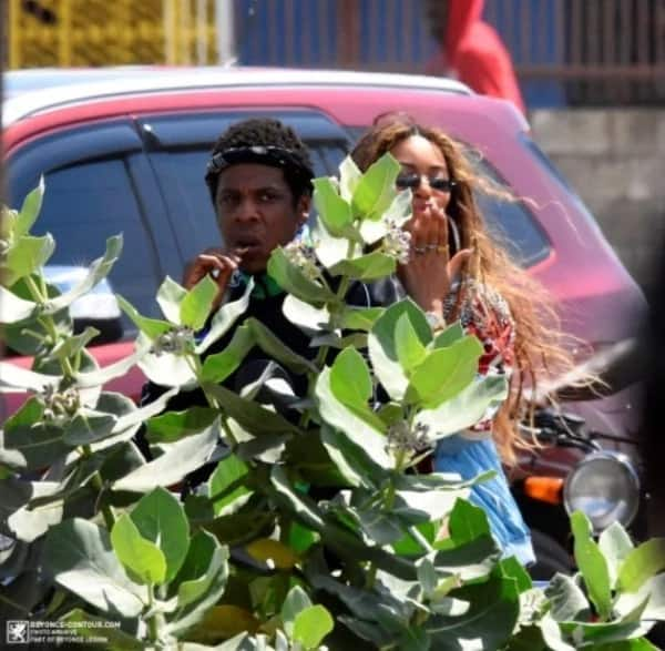 Singer Beyonce exposes her glamorous assets while riding on Bodaboda