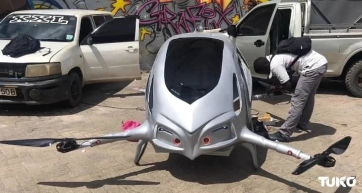 Kenyan innovator builds flying car and TUKO.co.ke has all the photos