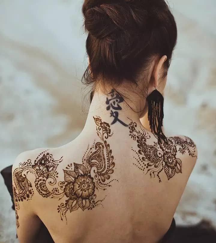 Henna By Sanjana - #throwbackthursday 🔙 Here's a back neck art I created  for a client using #jagua 🌿 #henna #hennaart #hennaartist #hennatattoo  #hennadesign #mehndi #mehndiart #mehndidesign #art #artist #jaguaart  #jaguadesign #