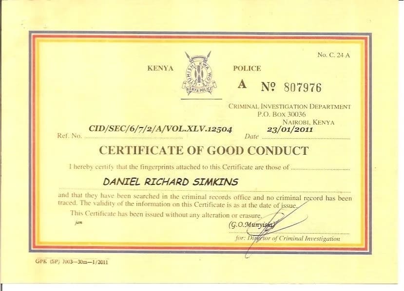 Guide to Renewal of Certificate of Good Conduct Kenya