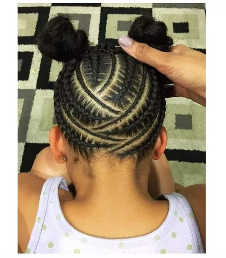 Cornrow hairstyle for natural hair