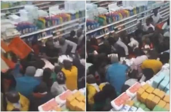 Look at how Kenyans are now fighting for Unga in supermarkets (video)