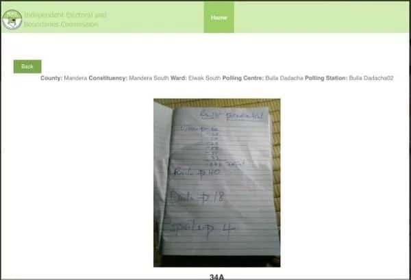 The mystery of a handwritten form 34A on IEBC's website