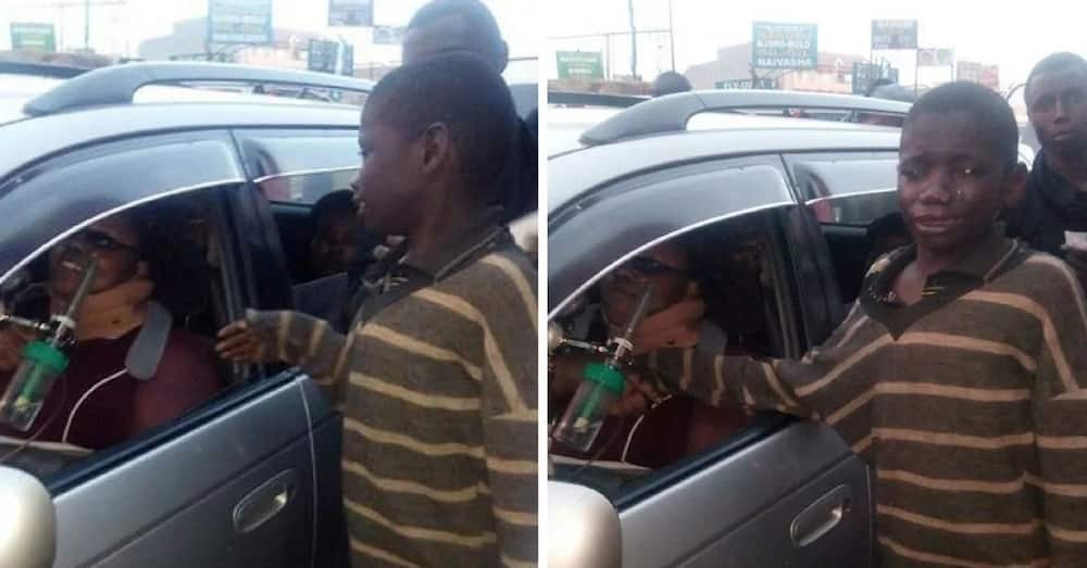Street boy gets ADOPTED after crying and praying for woman surviving on oxygen tank