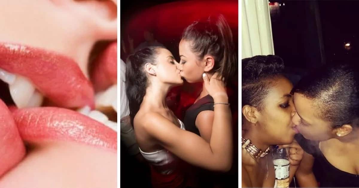 Lesbian Tongue Kissing